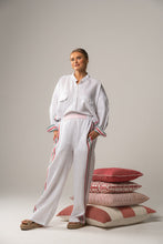 Load image into Gallery viewer, FOUND BY TWO: LUISA PANT - WHITE WITH SIDE STRIPE