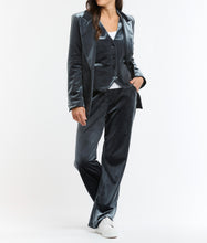 Load image into Gallery viewer, ITALIAN STAR: JETS VELVET PANT - GUNMETAL GREY