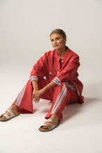 Load image into Gallery viewer, FOUND BY TWO: LUISA PANT - RED WITH SIDE STRIPE