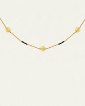 Load image into Gallery viewer, TEMPLE OF THE SUN: ELIO NECKLACE - GOLD VERMEIL/BLACK SPINEL