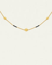 Load image into Gallery viewer, TEMPLE OF THE SUN: ELIO NECKLACE - GOLD VERMEIL/BLACK SPINEL