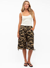 Load image into Gallery viewer, MOSS GROTTO: MUSE CAMO CARGO SHORTS
