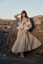 Load image into Gallery viewer, MAMAPAPA: GORDES FRILL TOP - BEIGE