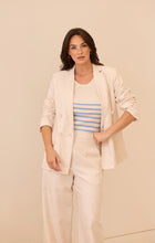 Load image into Gallery viewer, BRAVE & TRUE: AMBA TANK - ECRU/BLUE STRIPE