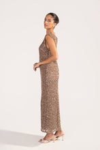 Load image into Gallery viewer, MOSS GROTTO: ATHENA SEQUIN MESH MAXI - MOCHA