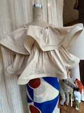 Load image into Gallery viewer, MAMAPAPA: CELESTE SARONG/SCARF - BLUE & OCHRE ON BEIGE