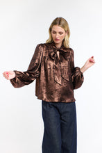 Load image into Gallery viewer, 365 DAYS: PUSSY BOW TOP - BRONZE