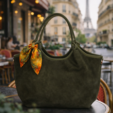 Load image into Gallery viewer, MAISON FANLI: HECTOR SUEDE SMALL BAG - OLIVE