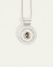 Load image into Gallery viewer, TEMPLE OF THE SUN: DENARII COIN NECKLACE - STERLING SILVER-SMOKY QUARTZ
