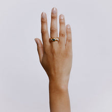 Load image into Gallery viewer, CLEOPATRAS BLING: TEMPUS RING WITH AGATE - 18K GOLD PLATED