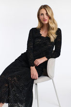 Load image into Gallery viewer, 365 DAYS: KELLY LACE & LOCKET LONG SLEEVE TOP - BLACK