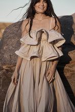 Load image into Gallery viewer, MAMAPAPA: GORDES FRILL TOP - BEIGE