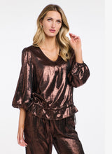Load image into Gallery viewer, 365 DAYS: SOPHIA METALLIC TOP - COPPER
