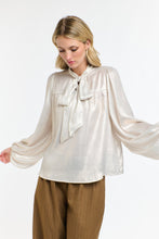 Load image into Gallery viewer, 365 DAYS: PUSSY BOW TOP - CHAMPAGNE