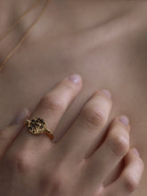 Load image into Gallery viewer, TEMPLE OF THE SUN: LIVY RING/ SMOKEY - GOLD VERMEIL