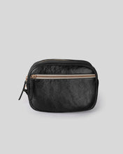 Load image into Gallery viewer, GABEE: AURORA METALLIC LEATHER X/BODY BAG - BLACK