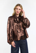 Load image into Gallery viewer, 365 DAYS: PUSSY BOW TOP - BRONZE