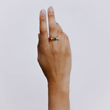 Load image into Gallery viewer, CLEOPATRAS BLING: TEMPUS RING WITH AGATE - 18K GOLD PLATED
