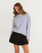 Load image into Gallery viewer, MOSS: ANTIBES STRIPE CREW - BLUE/WHITE