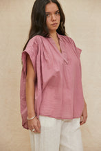 Load image into Gallery viewer, MAMAPAPA: MUSE COTTON BLOUSE - RASPBERRY
