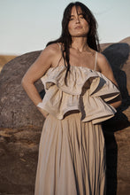 Load image into Gallery viewer, MAMAPAPA: GORDES FRILL TOP - BEIGE