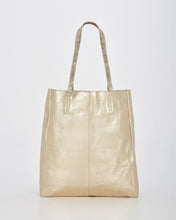 Load image into Gallery viewer, VENUS: METALLIC LEATHER TOTE - CHAMPAGNE
