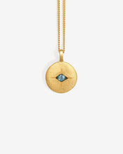 Load image into Gallery viewer, TEMPLE OF THE SUN: MAVI EYE NECKLACE - GOLD VERMEIL