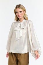 Load image into Gallery viewer, 365 DAYS: PUSSY BOW TOP - CHAMPAGNE