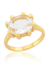 Load image into Gallery viewer, SHYLA LONDON: CLAW RING OVAL - CRYSTAL CLEAR