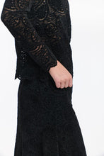 Load image into Gallery viewer, 365 DAYS: KELLY LACE & LOCKET LONG SLEEVE TOP - BLACK