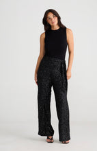 Load image into Gallery viewer, BRAVE & TRUE: MAE WRAP PANT - BLACK SEQUIN