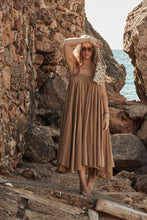 Load image into Gallery viewer, MAMAPAPA: VICKY COTTON MAXI SKIRT - CAMEL