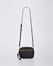 Load image into Gallery viewer, GABEE: AURORA METALLIC LEATHER X/BODY BAG - BLACK