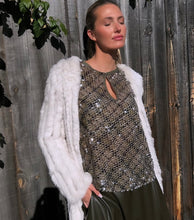 Load image into Gallery viewer, 365 DAYS: MEDUSA SEQUIN TOP - OLIVE