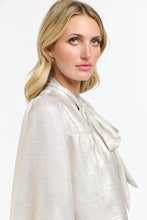 Load image into Gallery viewer, 365 DAYS: PUSSY BOW TOP - CHAMPAGNE