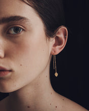 Load image into Gallery viewer, TEMPLE OF THE SUN: HANGING LOTUS EARRINGS - GOLD VERMEIL