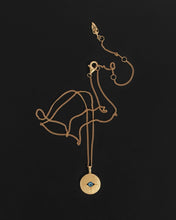Load image into Gallery viewer, TEMPLE OF THE SUN: MAVI EYE NECKLACE - GOLD VERMEIL