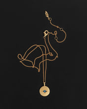 Load image into Gallery viewer, TEMPLE OF THE SUN: MAVI EYE NECKLACE - GOLD VERMEIL