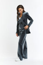 Load image into Gallery viewer, ITALIAN STAR: JETS VELVET PANT - GUNMETAL GREY