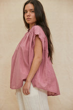 Load image into Gallery viewer, MAMAPAPA: MUSE COTTON BLOUSE - RASPBERRY