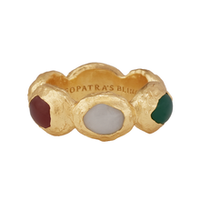 Load image into Gallery viewer, CLEOPATRAS BLING: TEMPUS RING WITH AGATE - 18K GOLD PLATED