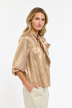 Load image into Gallery viewer, 365 DAYS: SUMMER PUSSY BOW TOP - HONEY GOLD