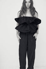 Load image into Gallery viewer, MAMAPAPA: GORDES FRILL TOP - BLACK