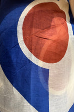 Load image into Gallery viewer, MAMAPAPA: CELESTE SARONG/SCARF - BLUE & OCHRE ON BEIGE