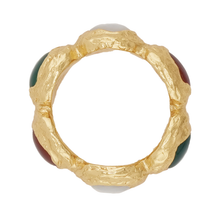 Load image into Gallery viewer, CLEOPATRAS BLING: TEMPUS RING WITH AGATE - 18K GOLD PLATED