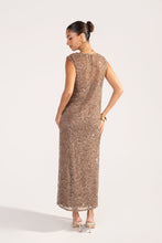 Load image into Gallery viewer, MOSS GROTTO: ATHENA SEQUIN MESH MAXI - MOCHA
