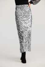 Load image into Gallery viewer, BRAVE & TRUE : PARIS SKIRT - SILVER SEQUIN