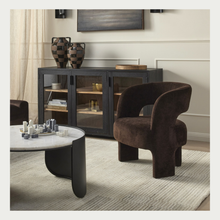 Load image into Gallery viewer, NELSON  ARMCHAIR - CHOCOLATE (PICK UP IN STORE ONLY)