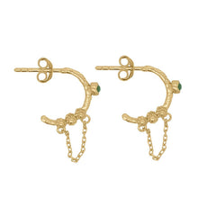 Load image into Gallery viewer, CLEOPATRA’S BLING: URRACA EARRINGS WITH JADE- 18K GOLD PLATED
