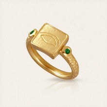Load image into Gallery viewer, TEMPLE OF THE SUN: OSIRIS RING - GOLD VERMEIL